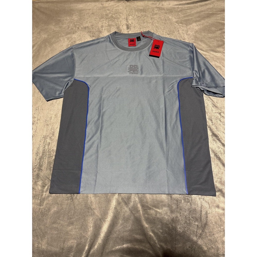 HUGO Boss x RB Mens Large Blue Structured Jersey Dinokey T Shirt 50545119